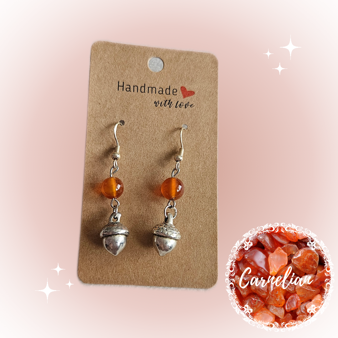 Gemstone And Silver Charm Earrings Collection