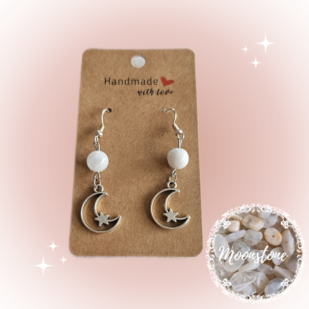 Gemstone And Silver Charm Earrings Collection