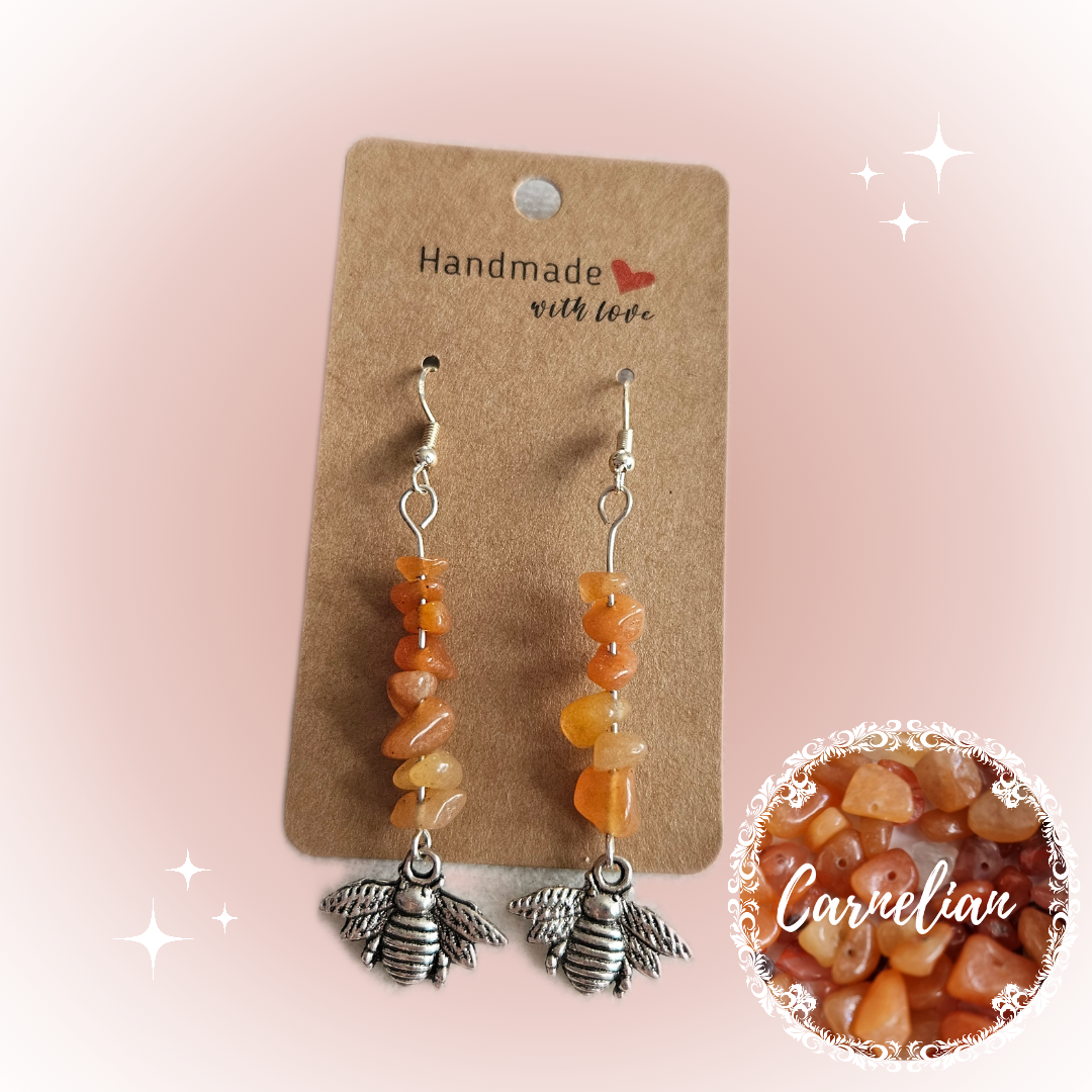 Gemstone And Silver Charm Earrings Collection