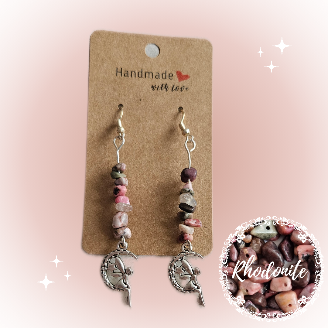 Gemstone And Silver Charm Earrings Collection