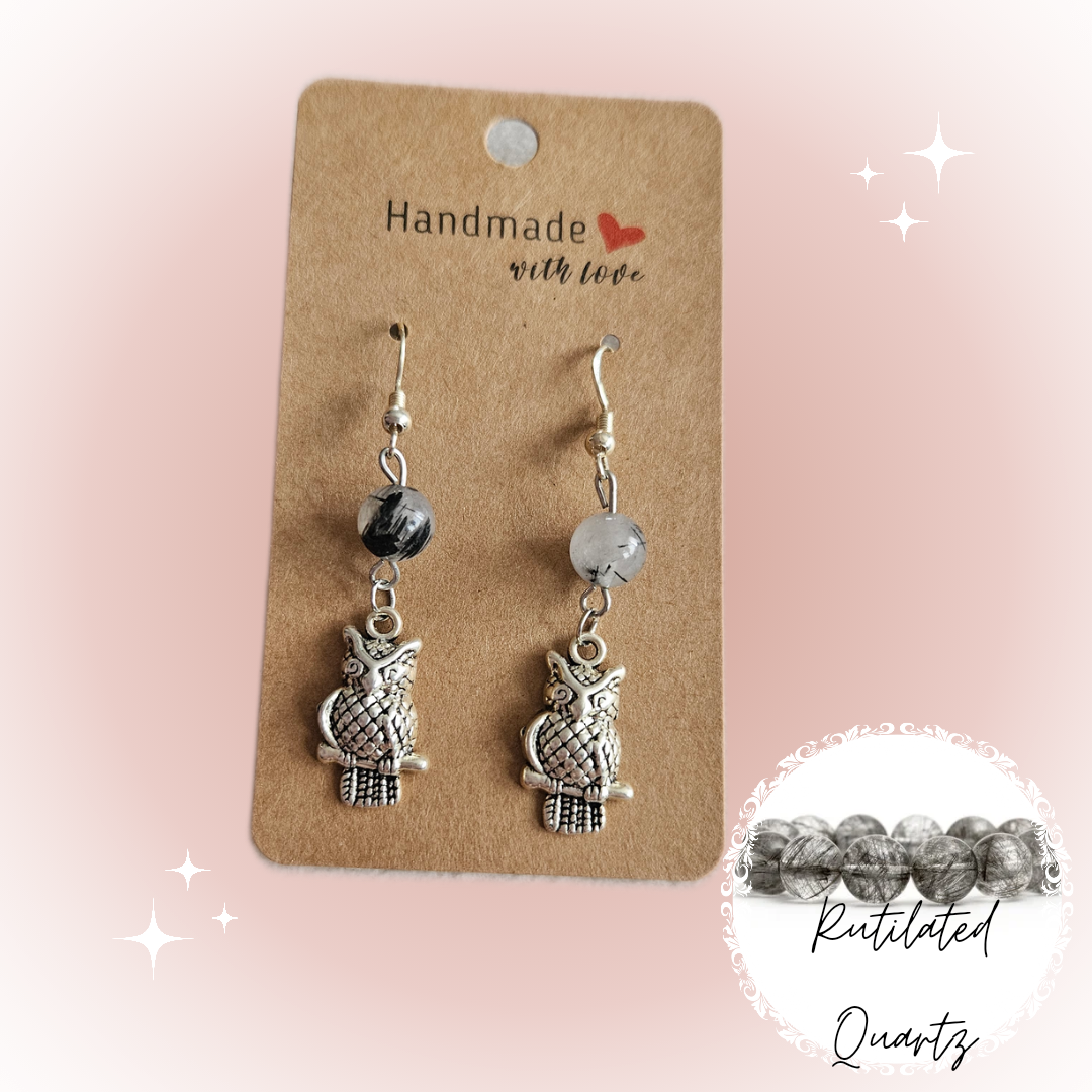 Gemstone And Silver Charm Earrings Collection