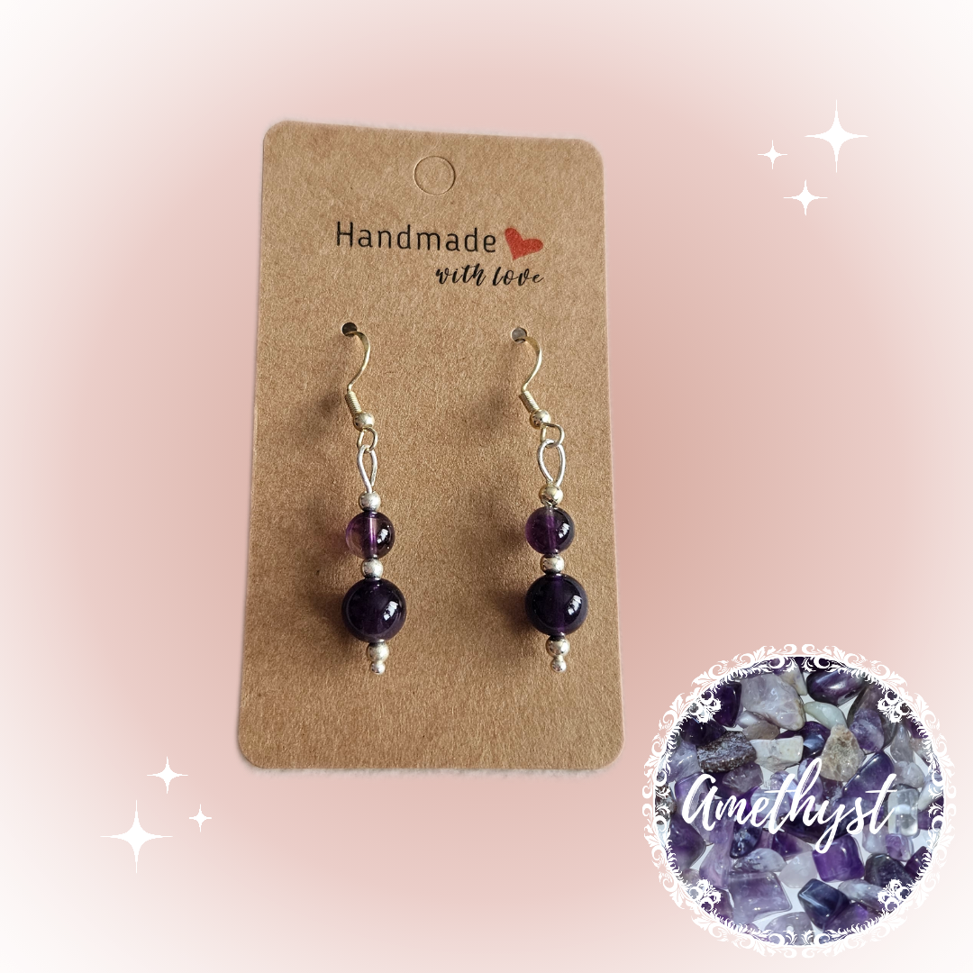 Gemstone And Silver Charm Earrings Collection