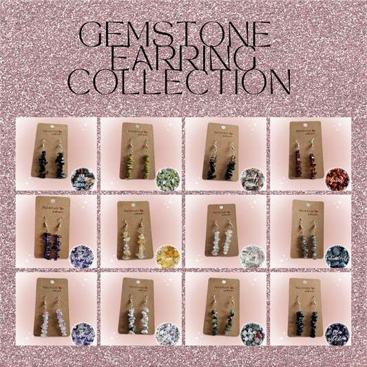 Gemstone Drop Earrings Collection